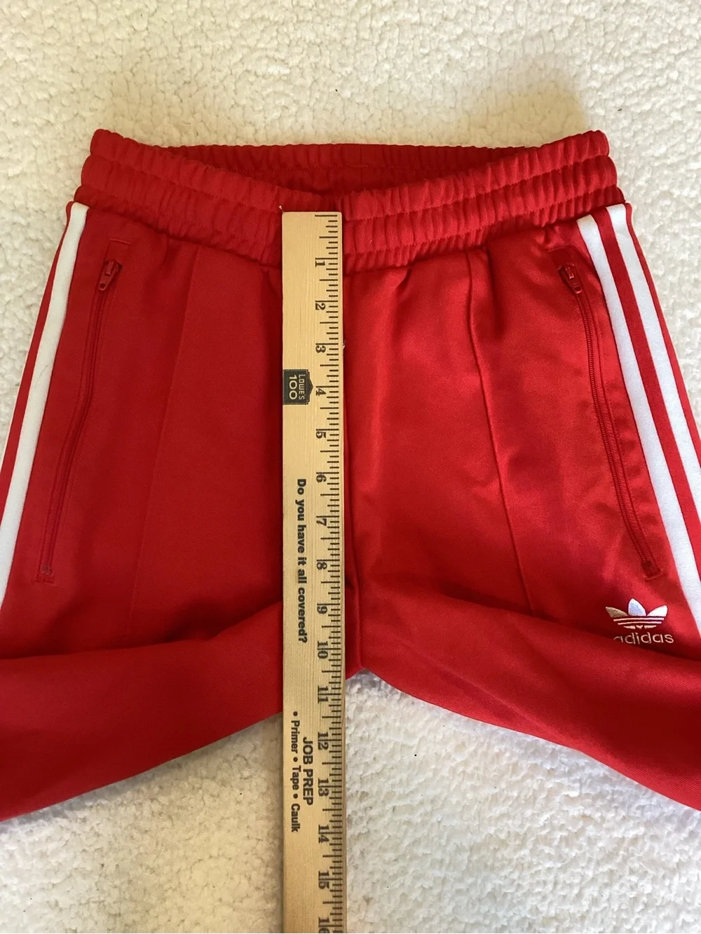 Adidas Originals Red 3 Stripe Track Pants Small Y2K Blokecore Retro